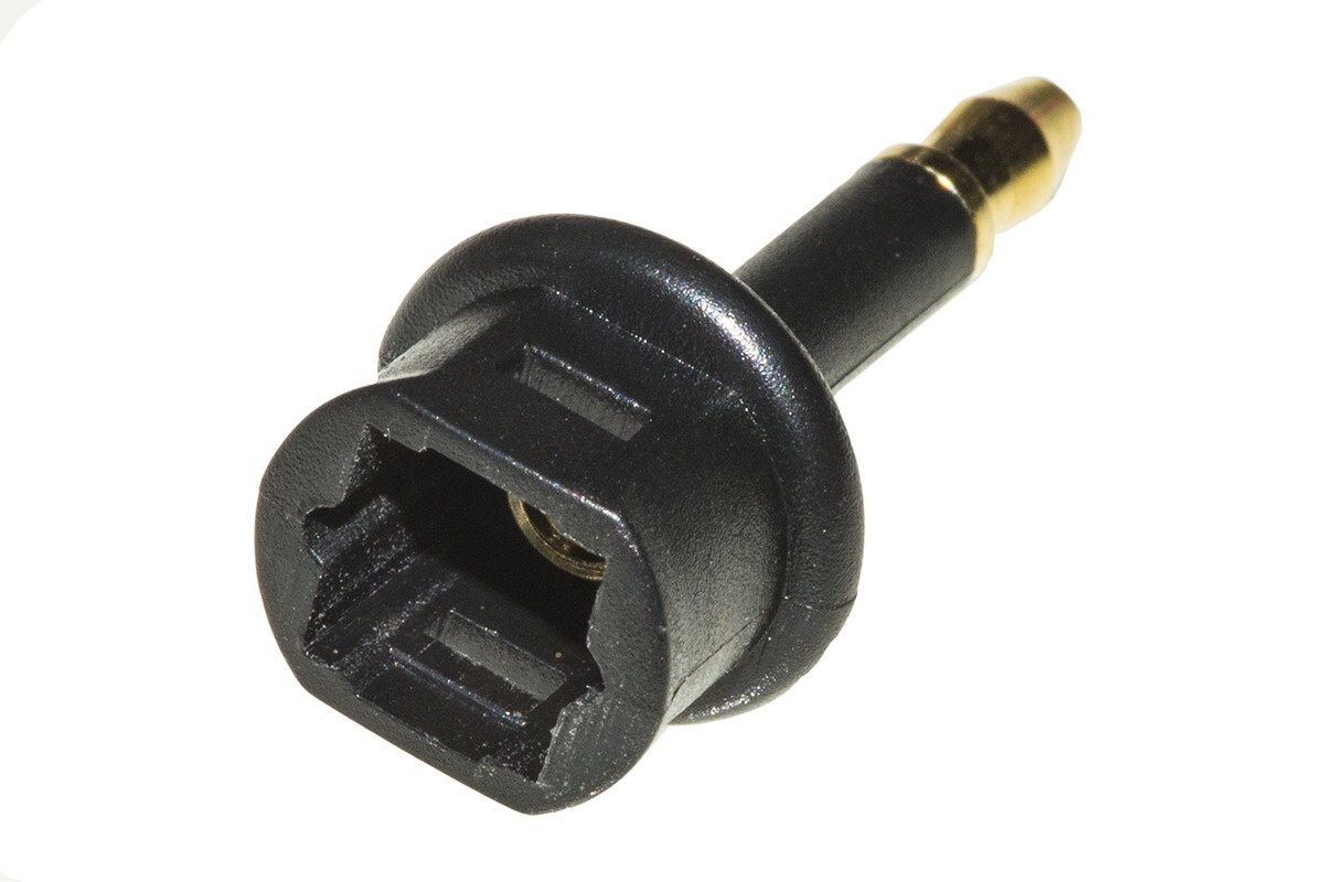ADATTATORE AUDIO TOSLINK FEMMINA - 3,5MM. MINI JACK MASCHIO