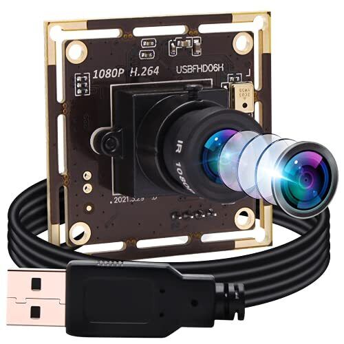 ELP Webcam 1080P H.264 Low Light USB Camera Modulo Mini Camera (obiettivo (r5m)