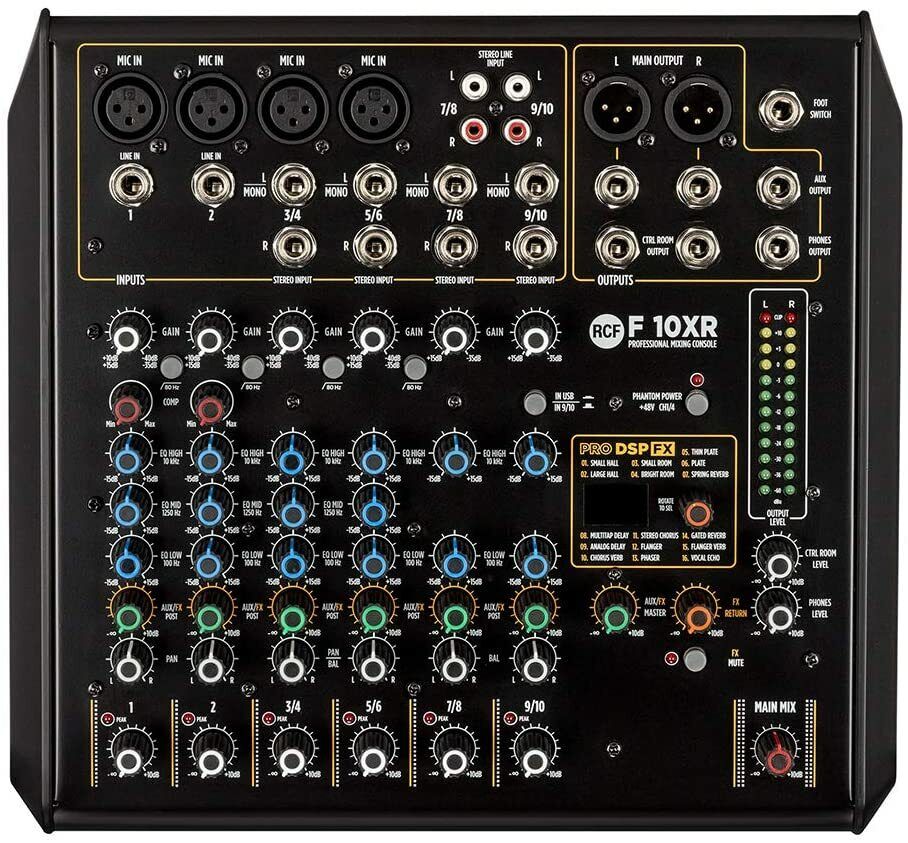 RCF F10XR MIXER 10 CANALI CON PROCESSORE EFFETTI INTEGRATI NUOVO