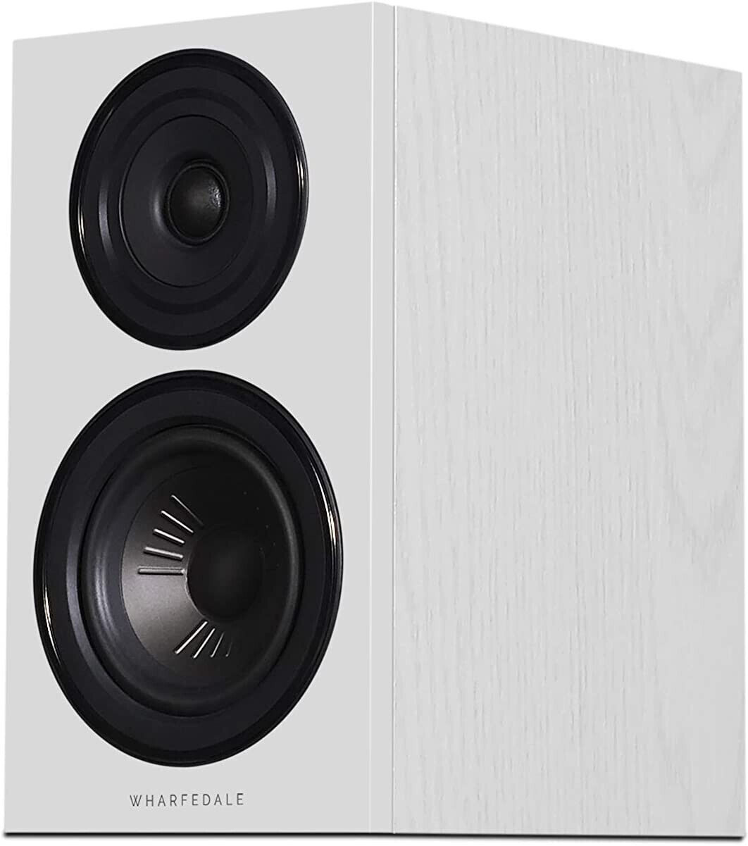 WHARFEDALE DIAMOND 12.1 white COPPIA DI DIFFUSORI DA SCAFFALE 2 VIE NERI NUOVI