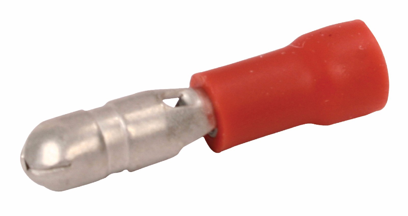 10 x Connettore Fast On 4.0 mm Maschio PVC Rosso