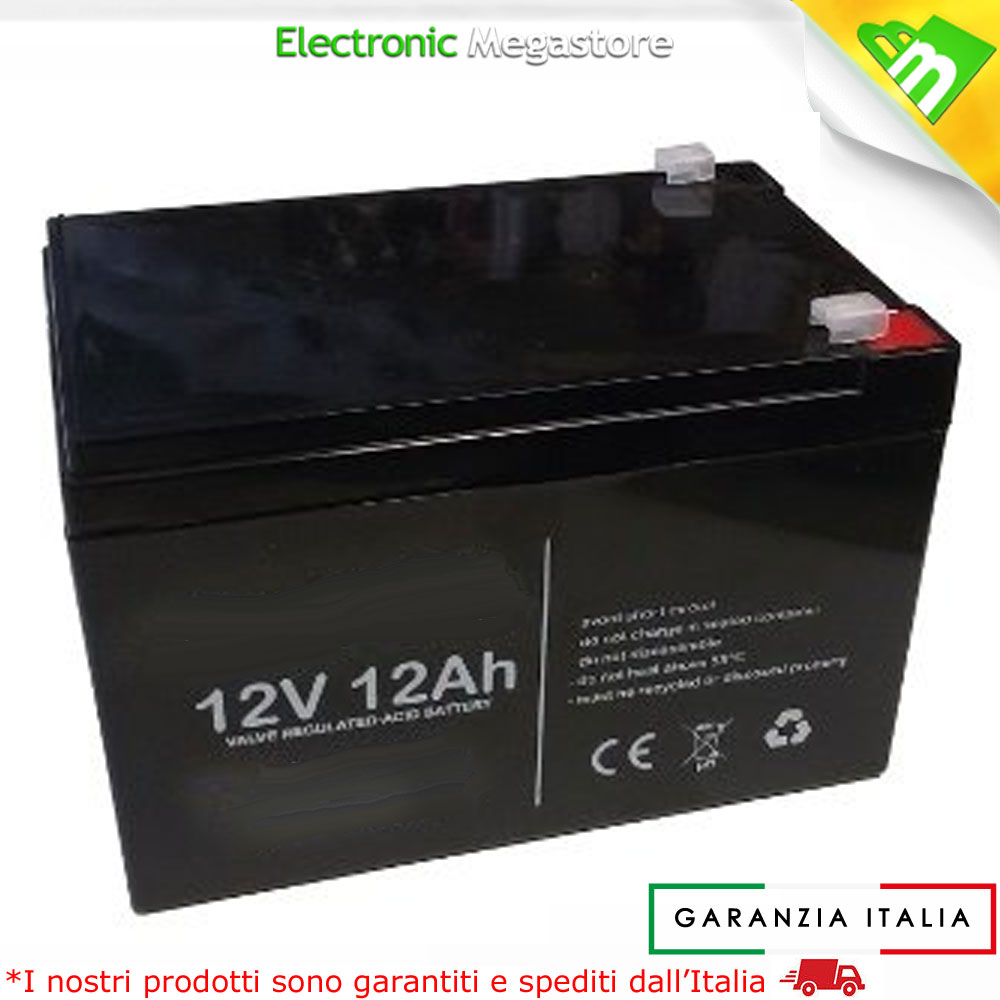 BATTERIA RICARICABILE CICLICA PIOMBO 12V 12Ah 12 Ah bici elettriche ups AGM
