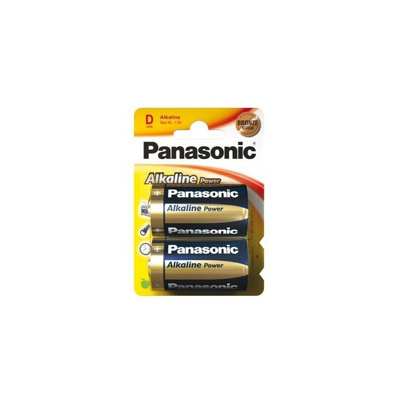 Blister 2 pile Torcia Alkaline D 1.5V PANASONIC