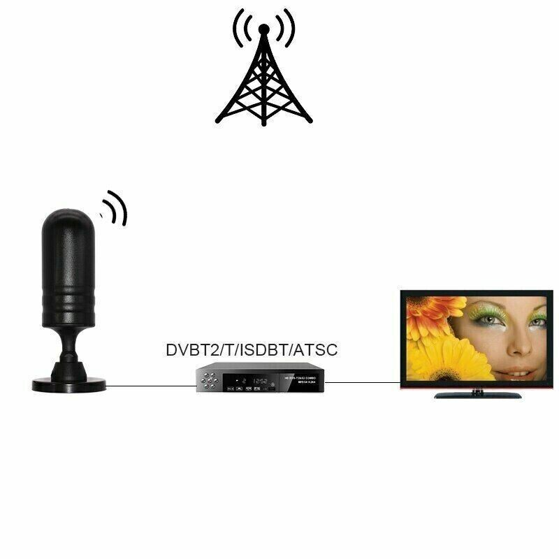 Antenna digitale terrestre portatile amplificata dvb-t 36dB auto camper casa