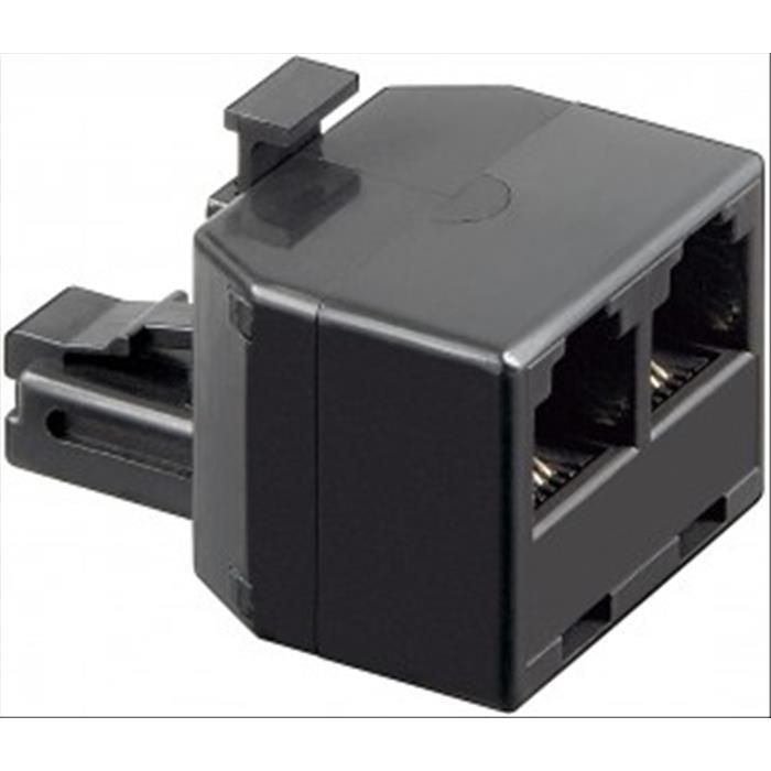 Adattatore telefonico GOOBAY 50587 doppio modulare Spina RJ11 / RJ14 (6P4C) COLO