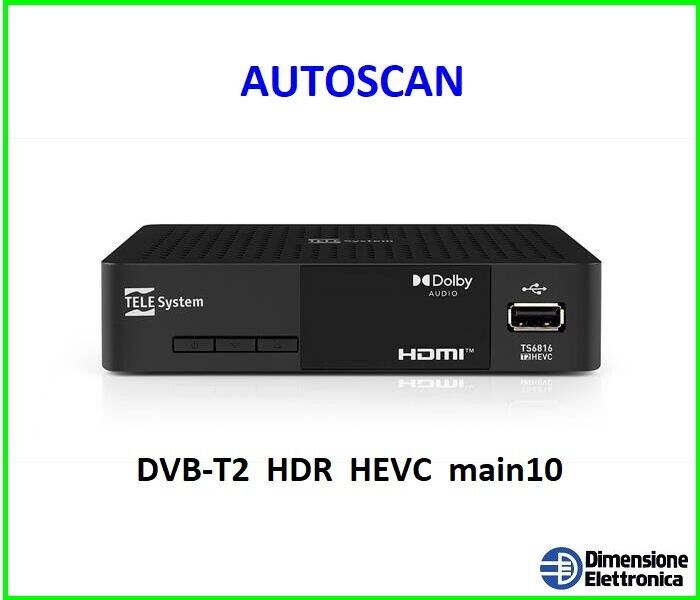 Decoder Telesystem Ricevitore Digitale Terrestre dvb-t2 HD usb Scart Telecomando