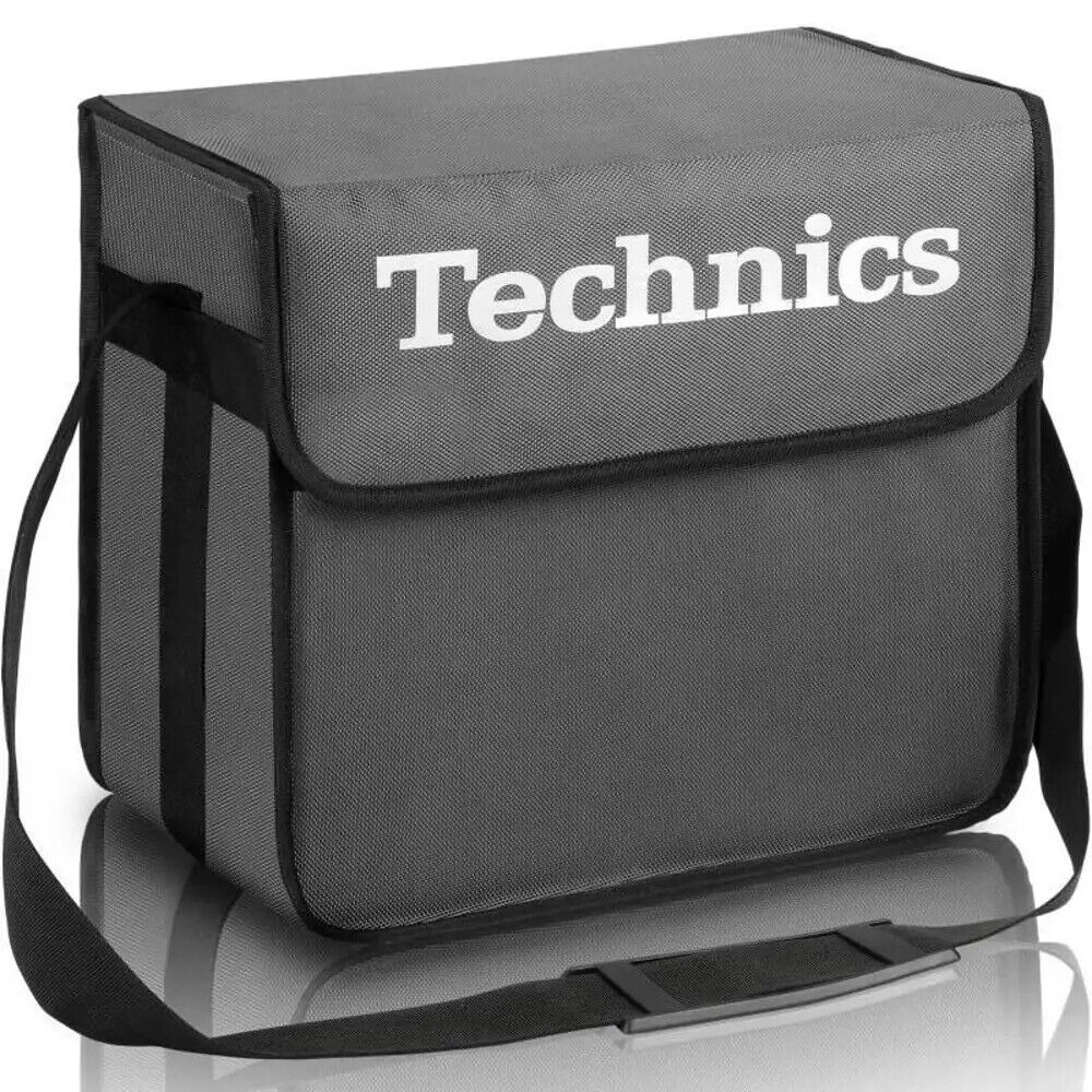 TECHNICS DJ BAG (grigio / grey) borsa per contenere trasportare 60 dischi vinili