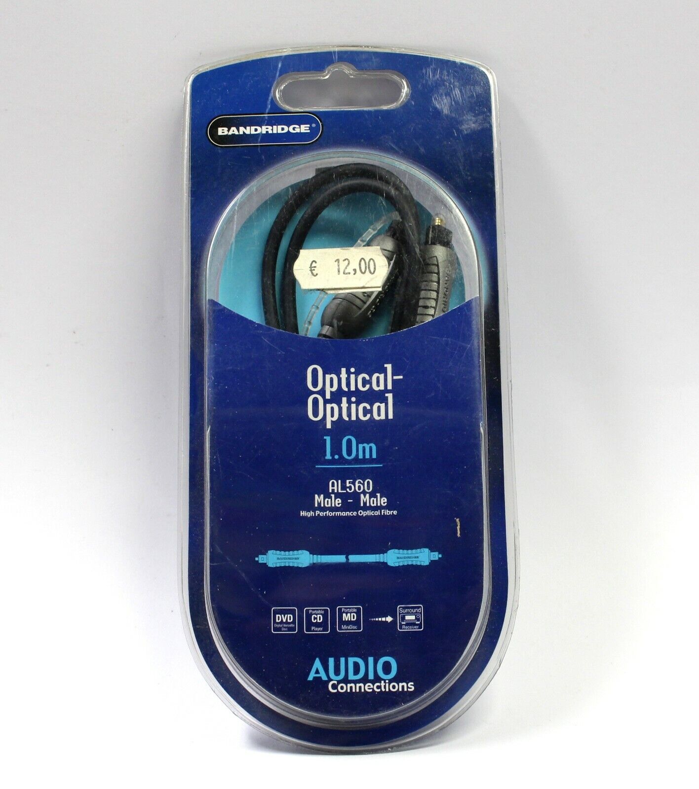 Cavo Audio Ottico 1m BANDRIDGE Optical Cable AL560 M/M Maschio/Maschio