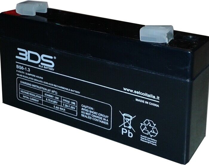 BS6-1.3 Bds Battery Agm 6v 1.3ah T1