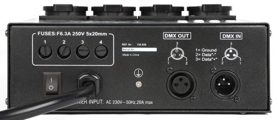 BEAMZ DMX004DII 4 CHANNEL SWITCH PACK MIXER DIMMER LUCI