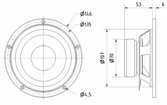 Altoparlanti bass/midrange 4 Ohm 80 W