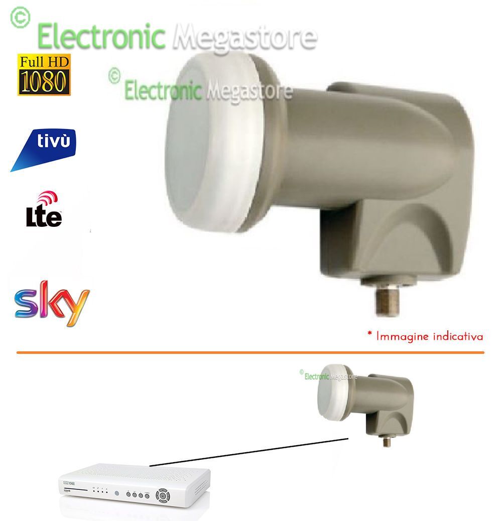 CONVERTITORE ILLUMINATORE LNB UNIVERSALE 1 USCITA LNB010 LTE FREE