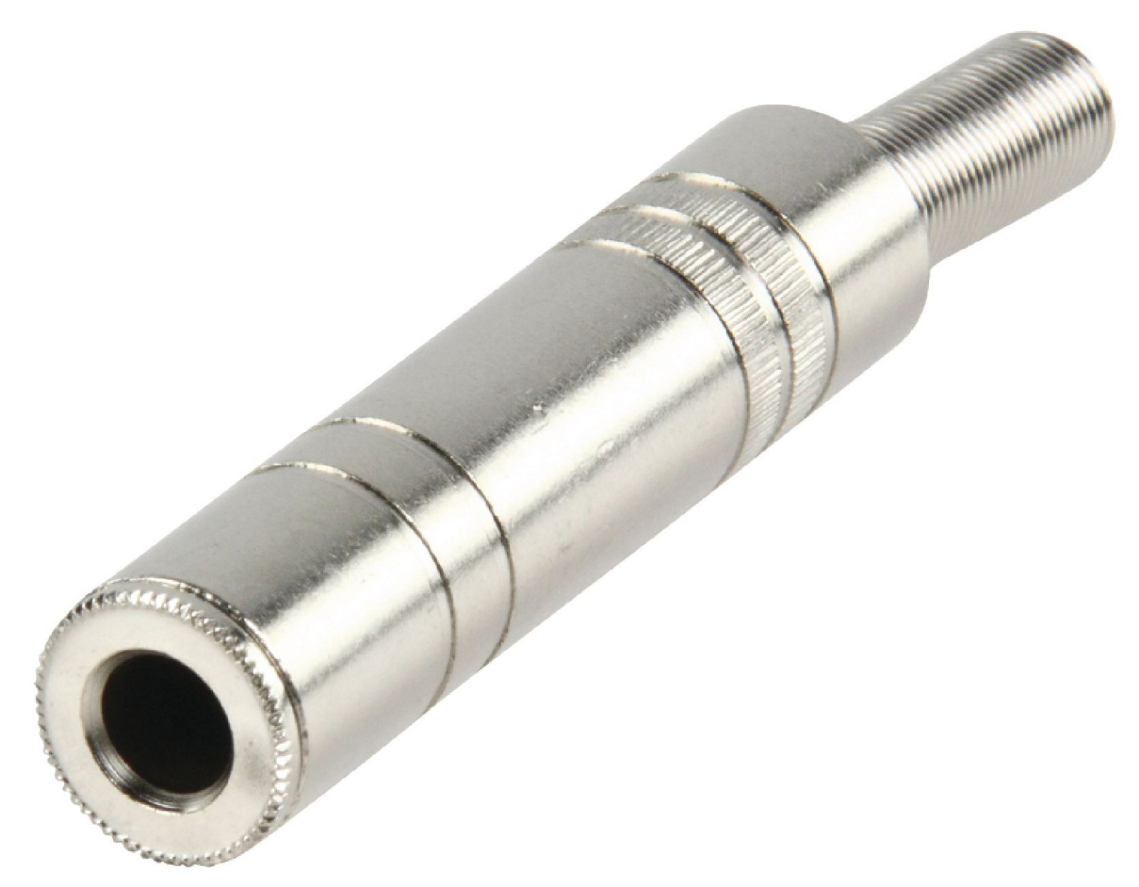 Connettore Stereo 6.35 mm Femmina Metallo Argento presa jack stereo
