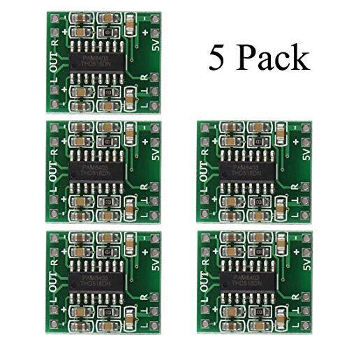 ARCELI 5pcs Super Mini PAM8403 Amplificatore di potenza digitale Scheda 2 (E2n)