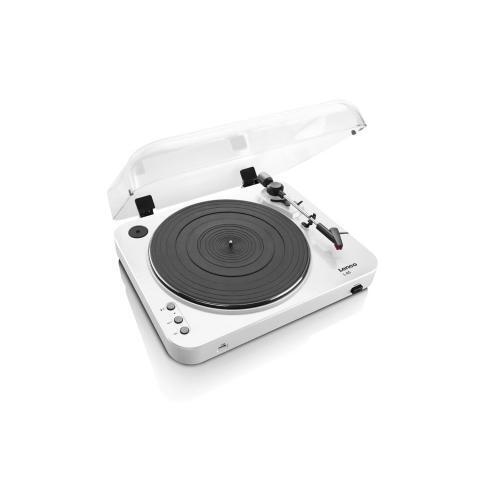 Lenco L-85 BIANCO Giradischi con convertitore diretto in MP3 da vinile a USB  Pr