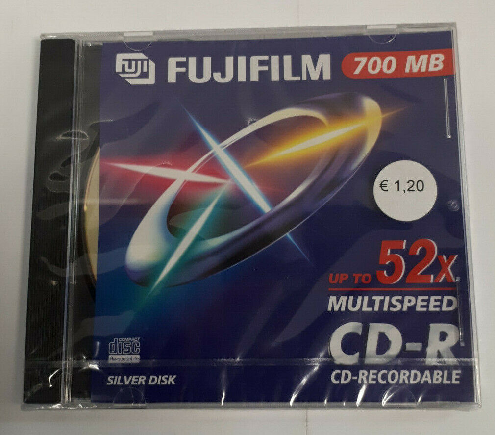 CD-R FUJIFILM VUOTI CON CUSTODIA RIGIDA 700 MB UP TO 52X VERGINI