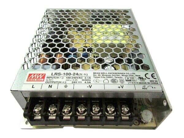 ALIMENTATORE TRASFORMATORE METALLO MEANWELL LRS-100-24 DC24V 4.5A 100W 2 USCITE