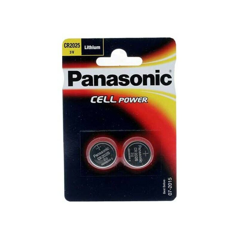 Confezione 2 micropile a pastiglia CR2025 Litio 3V PANASONIC