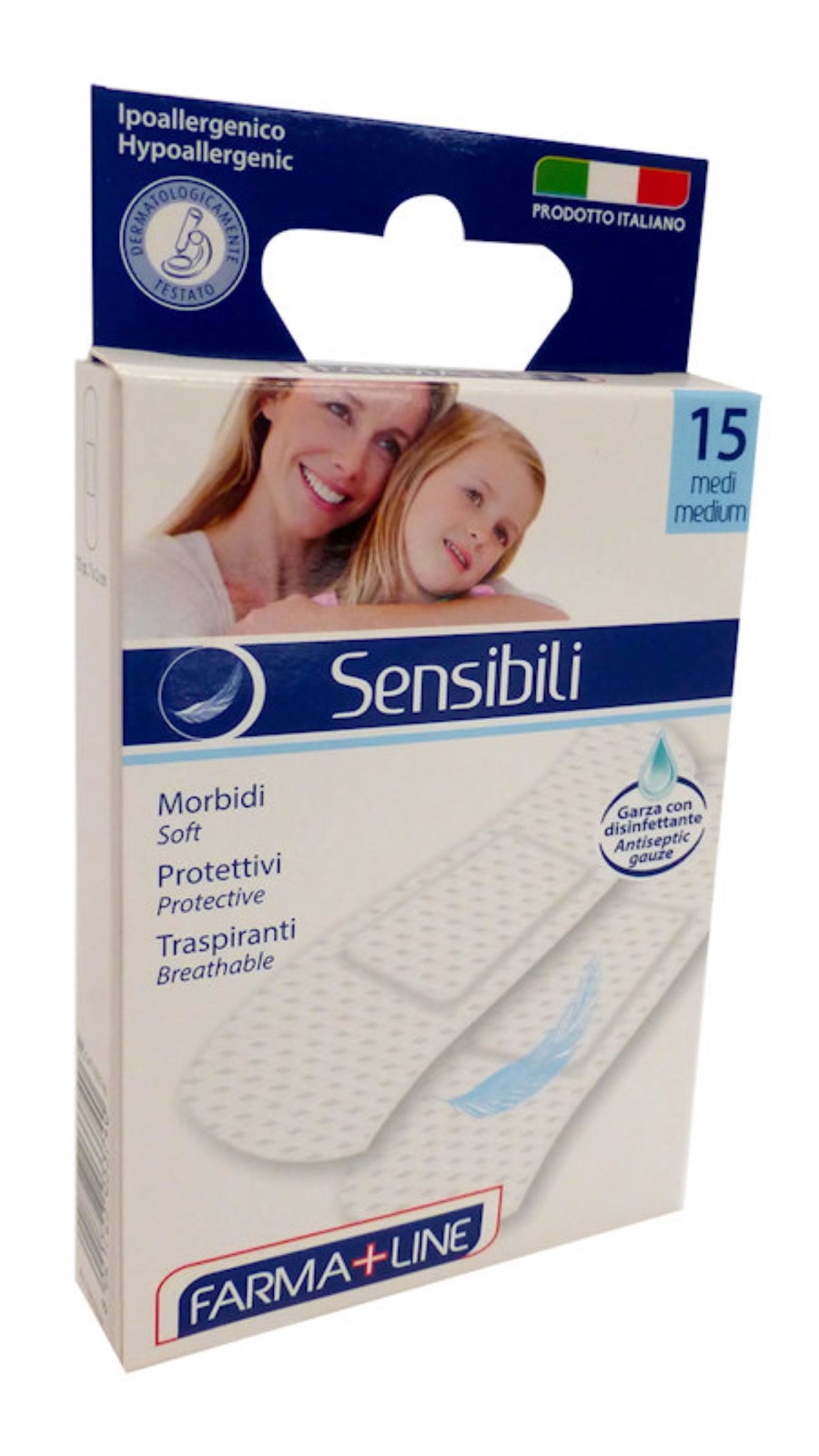 MEDICAZIONE CEROTTI CLASSICI MEDI IN TNT BIANCHI CONF. 15PZ.FARMALINE