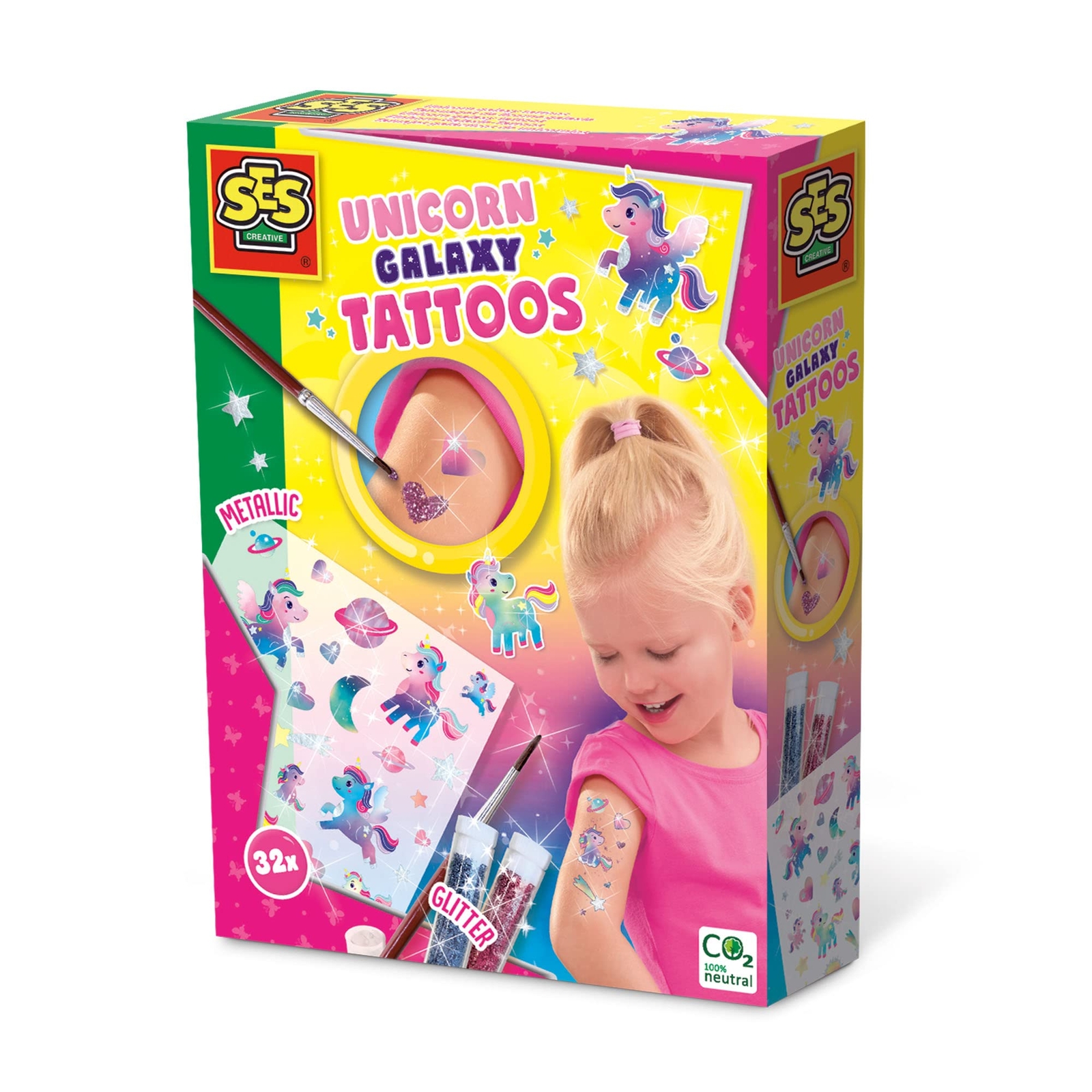 SES CREATIVE SES - SES Unicorn Galaxy Tattoos Toy NUOVO