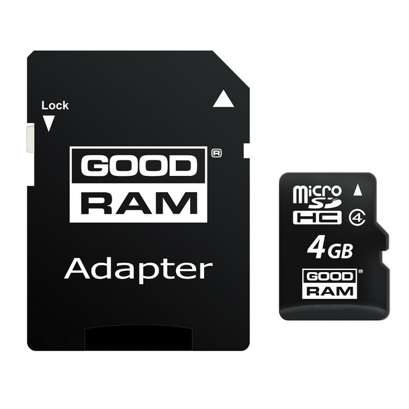 Goodram M40A-0040R11 4GB MicroSDHC Class 4 memory card - memory cards (4 GB, Mic