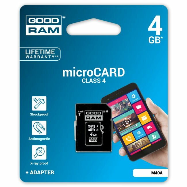 mini sd 4GB MicroSD Class 4 memory card - memory cards goodram scheda memoria