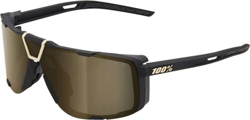 100% Eastcraft Glasses - Soft Tact Black / Soft Gold Mirror Lens Clothing NUOVO