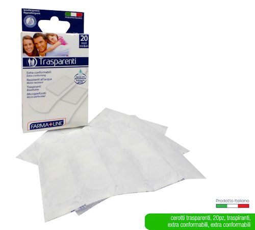 MEDICAZIONE CEROTTI CLASSICI MEDI TRASPARENTI CONF. 20PZ. FARMALINE