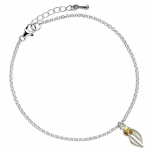 Harry Potter Sterling Silver Golden Snitch Bracelet NUOVO