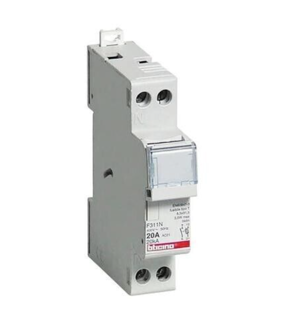 BTDIN - PORTAFUSIBILE SEZIONABILE 1P+N 20A ( BTICINO cod. F311N )
