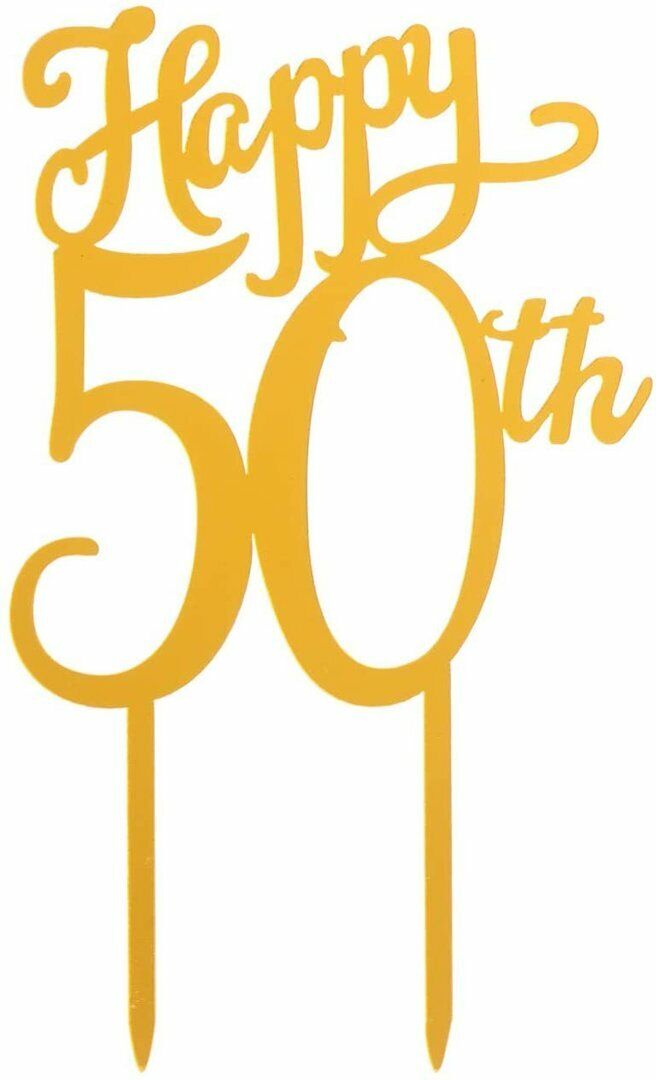 Cake Topper 50° Anniversario Oro