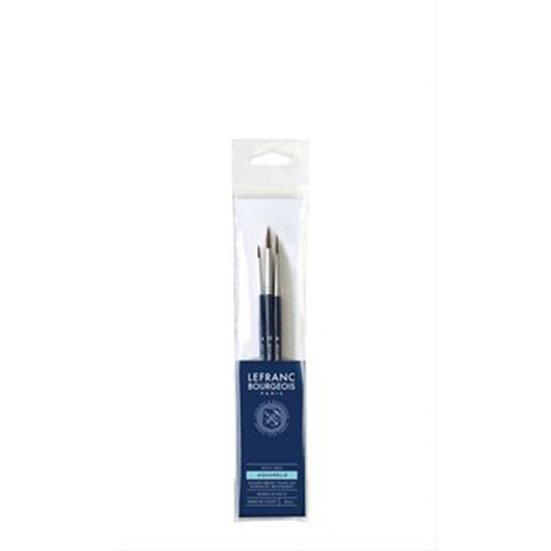 Set Pennelli Petit Gris Pezzi 3 Manico Corto 245-Tondi Per Acquerello | Lefranc