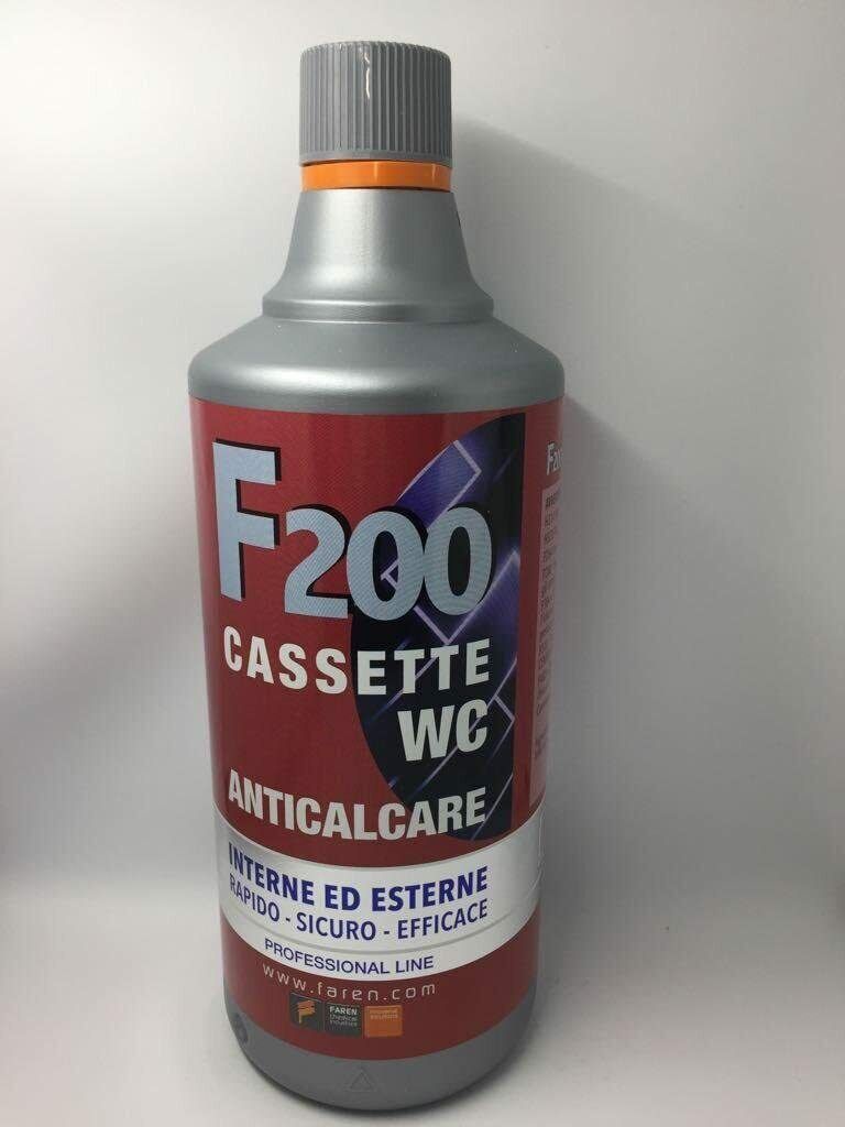F200 TRATTAMENTO DISINCROSTANTE ANTICALCARE LIQUIDO PER CASSETTE WC 1LT