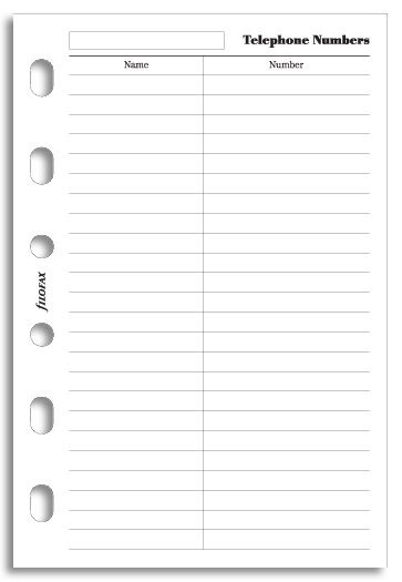 Ricambio  Pocket Rubrica Bianco | Filofax