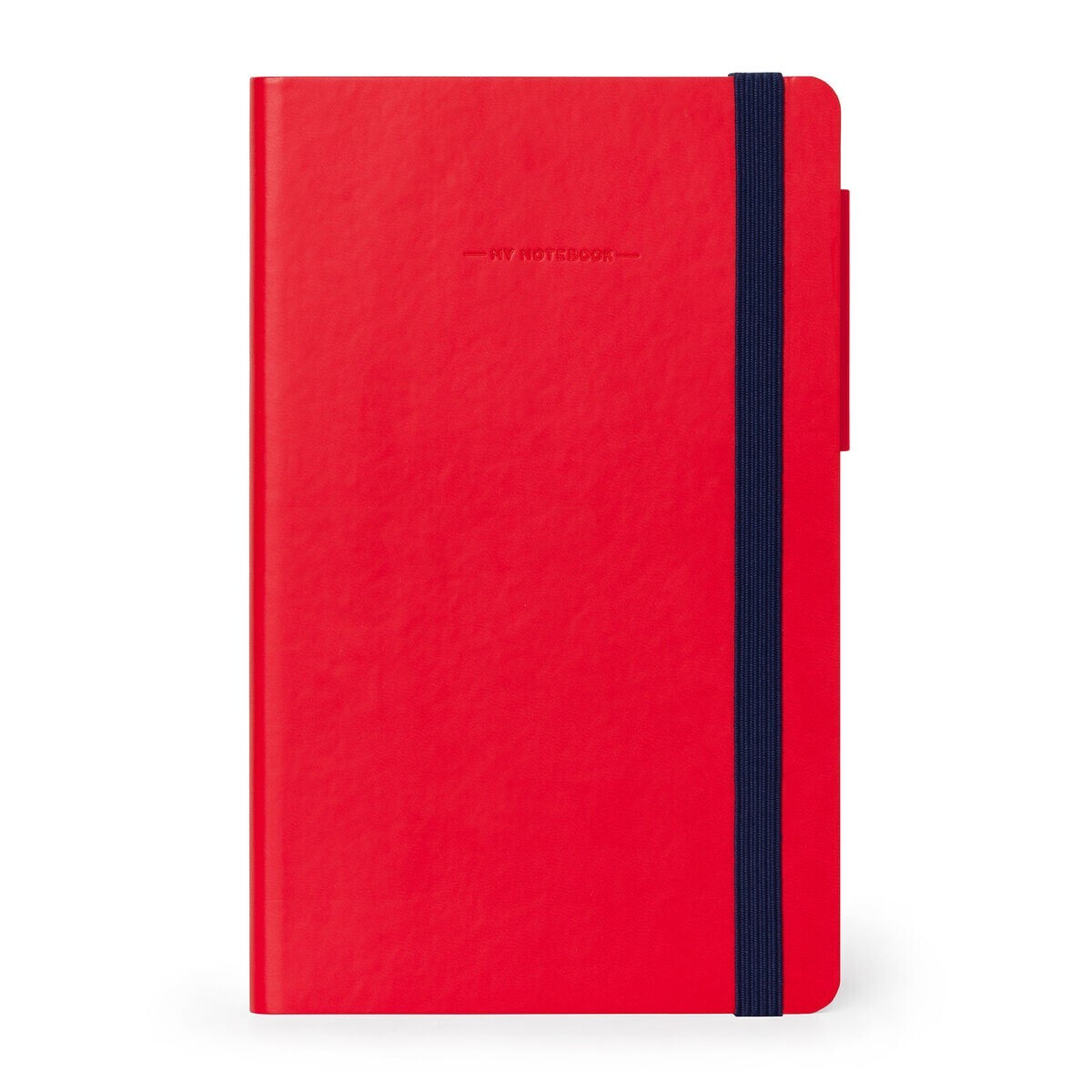 TACCUINO quaderno plain MY NOTEBOOK pagina bianca ROSSO medium LEGAMI con elasti