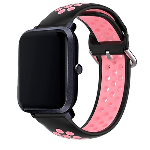 Cool Smartphones & Tablets Accessories Cinturino Universale 20 Mm Amazfit Bip/Gts/Bip Lite/Huawei/Samsung/Oslo Gomma Nero-Rosa, Standard