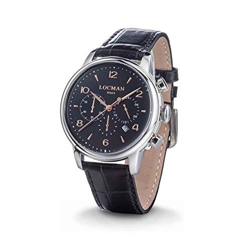 Orologio Cronografo Uomo Locman 1960 Classico Cod. 0254A01R-00Bkrg2Pk