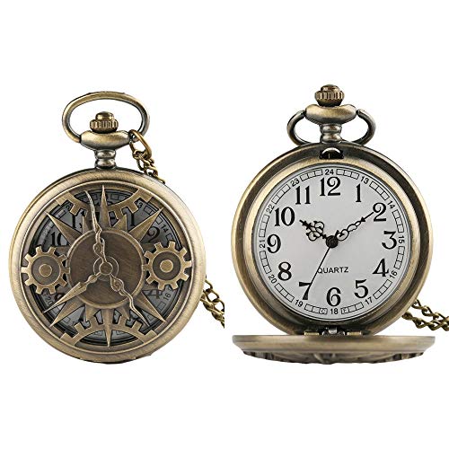 Minimum Mouse Steampunk Quadrante Orologio Da Tasca Al Quarzo