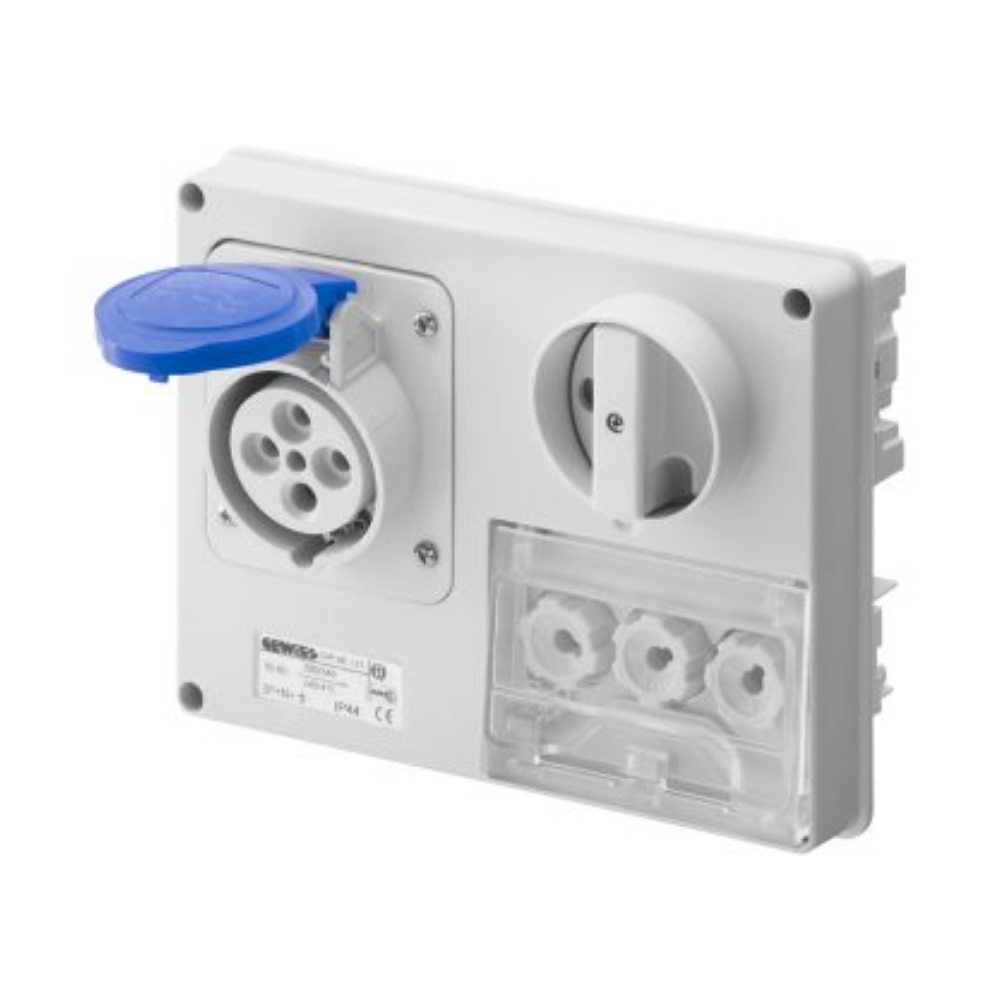 PRESA FISSA INTERBLOCCATA ORITTONTALE 2P+T 16A 200-250V - 50/60HZ 6H  - GEW G...