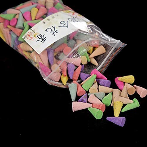 Incenso Cono, 120pcs Profumi di fiori naturali misti Incenso di cono per (x9G)