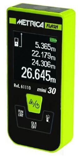 Misuratore laser distanziometro portatile METRICA Flash Mini 30 metri + astuccio