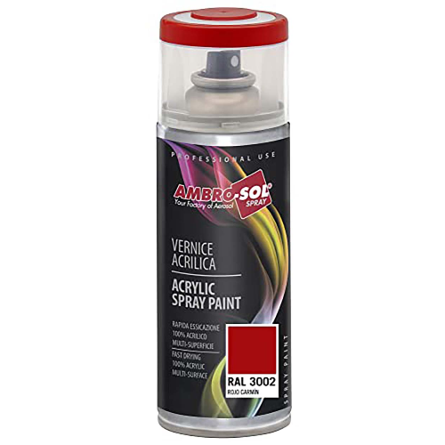 Ambro-Sol SMALTO ACRILICO MULTIUSO 400 ML RAL 3002  ROSSO CARMINIO