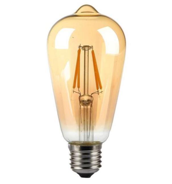 Lampadina led ST64 V-tac ambra 4W 2200K E27 VT-1964-N -214361