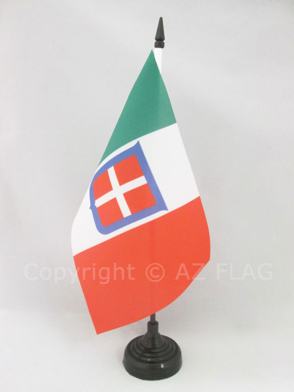 BANDIERA DA TAVOLO REGNO D'ITALIA 1861-1946 21x14cm - PICCOLA BANDIERINA REALE I