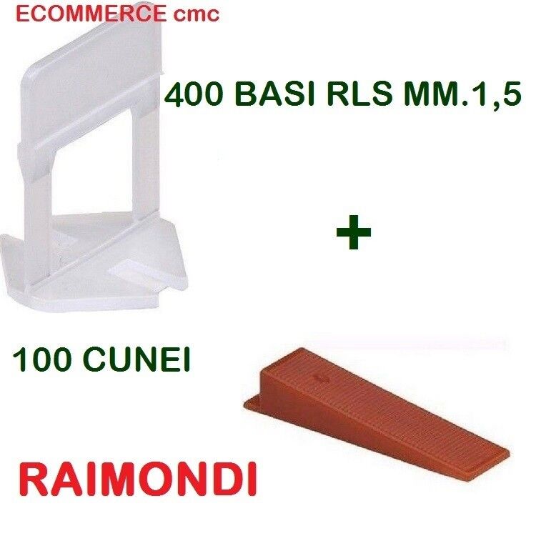 400 BASi RLS MM.1,5 + 100 CUNEI RLS RAIMONDI DISTANZIATORI LIVELLANTI BASE/CUNEO