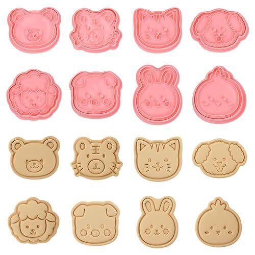 Volumoon 8 Pezzi Formine per Biscotti, Formine Biscotti Animali, Biscotti (t0a)
