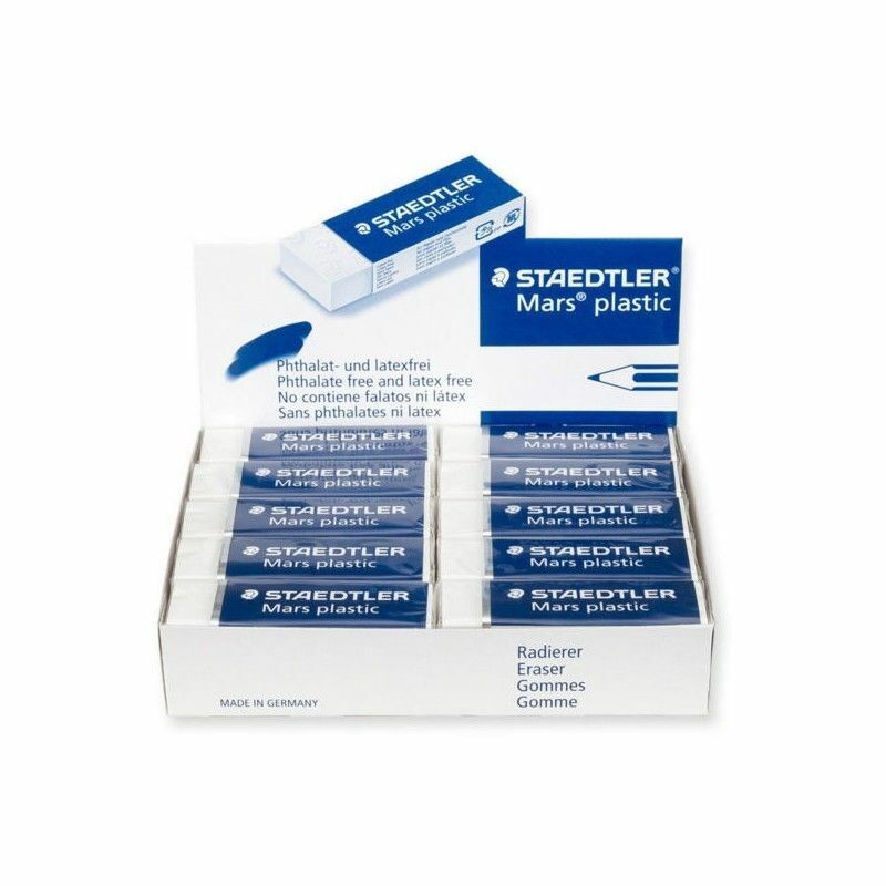 STAEDTLER Mars plastic - Gomma da cancellare bianca - confezione da 20 gomme