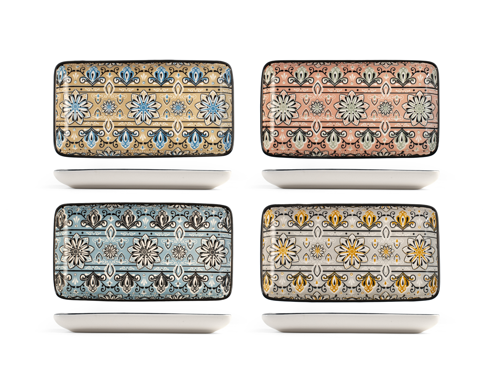 ROYAL NORFOLK Set 8 Piattini Jaipur Cm 18X10X2H