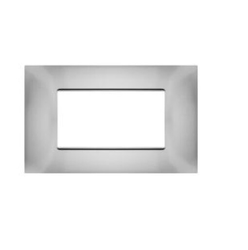 gem PLACCA 4P SILVER PVC COMPATIBILE VIMAR PLANA
