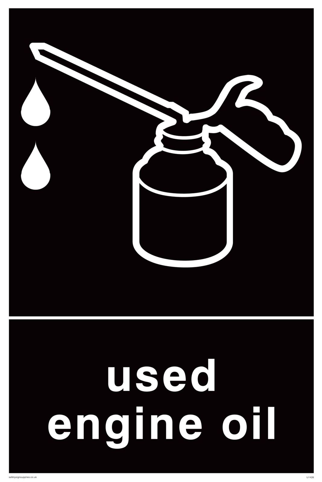 Viking segni ij1426-a4p-3 m recycling-used Engine Oil Sign, 3 mm, in plastica ri